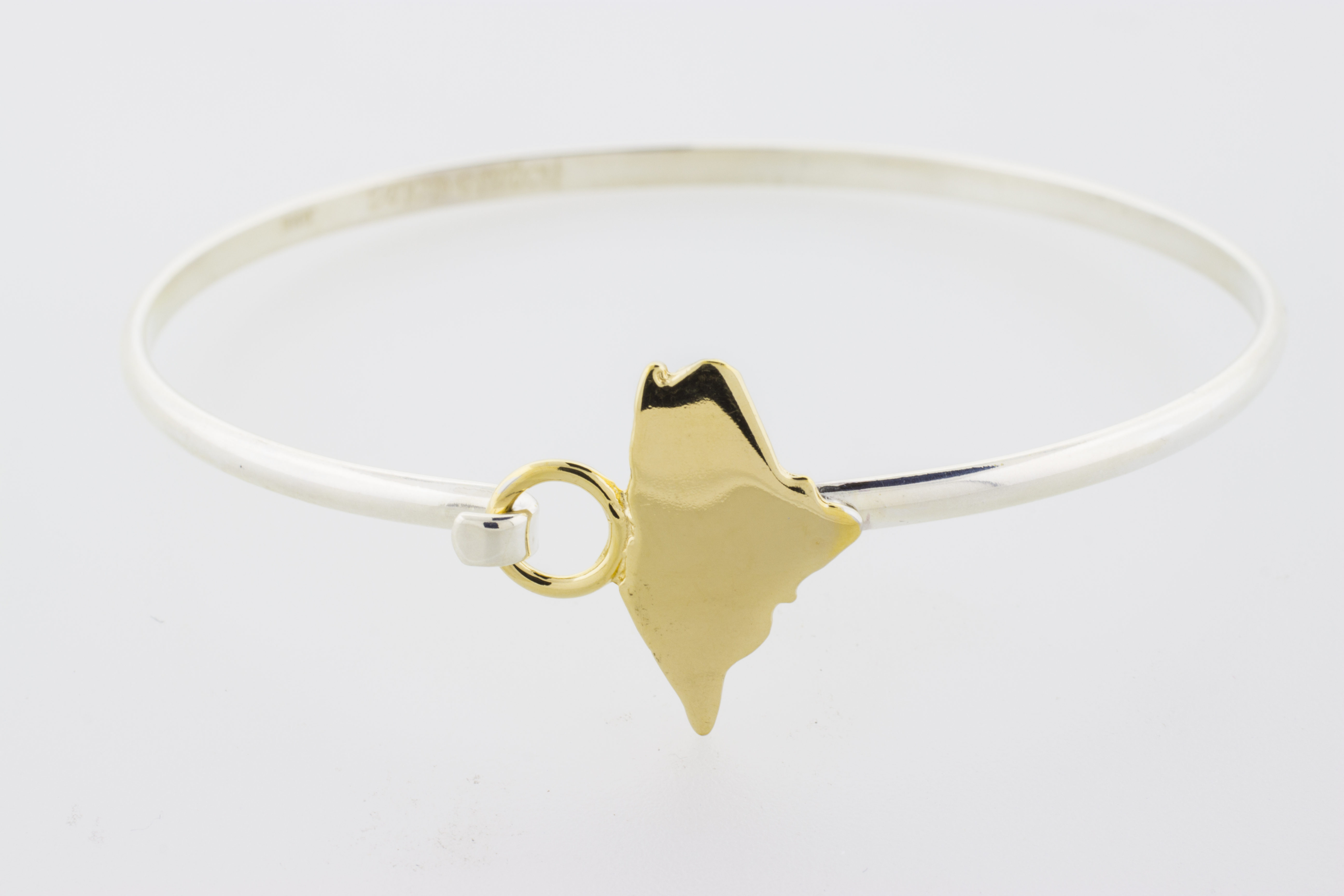 Maine Map Vermeil Bangle Bracelet