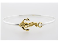 Anchor Vermeil Bangle Bracelet