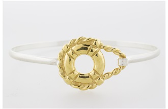 Life Preserver Vermeil Bangle Bracelet