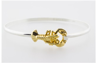 Lobster Vermeil Bangle Bracelet