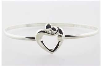 Mother & Child Sterling Silver Bangle Bracelet