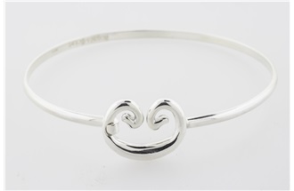 Petroglyph Sterling Silver Bangle Bracelet