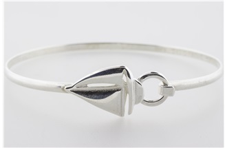 Sailboat Sterling Silver Bangle Bracelet